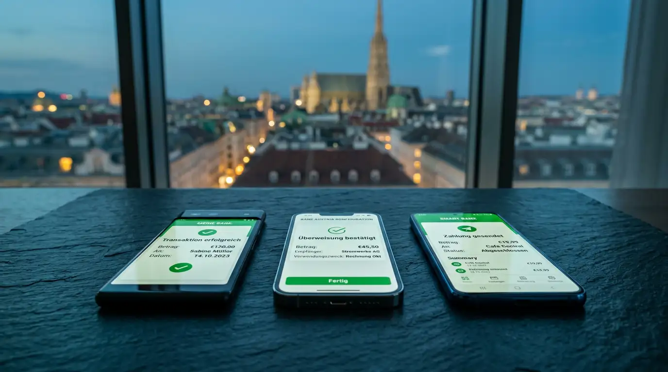 Österreichische Banken mit EPS-Unterstützung für Sportwetten - Smartphone mit Banking-App